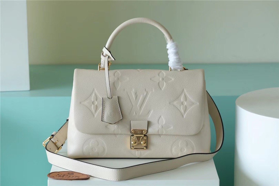 Louis Vuitton Madeleine MM Monogram Empreinte Creme Beige For Women. Women-s Handbags. Shoulder and Crossbody Bags 11.8in/30cm LV - Soul Replicas