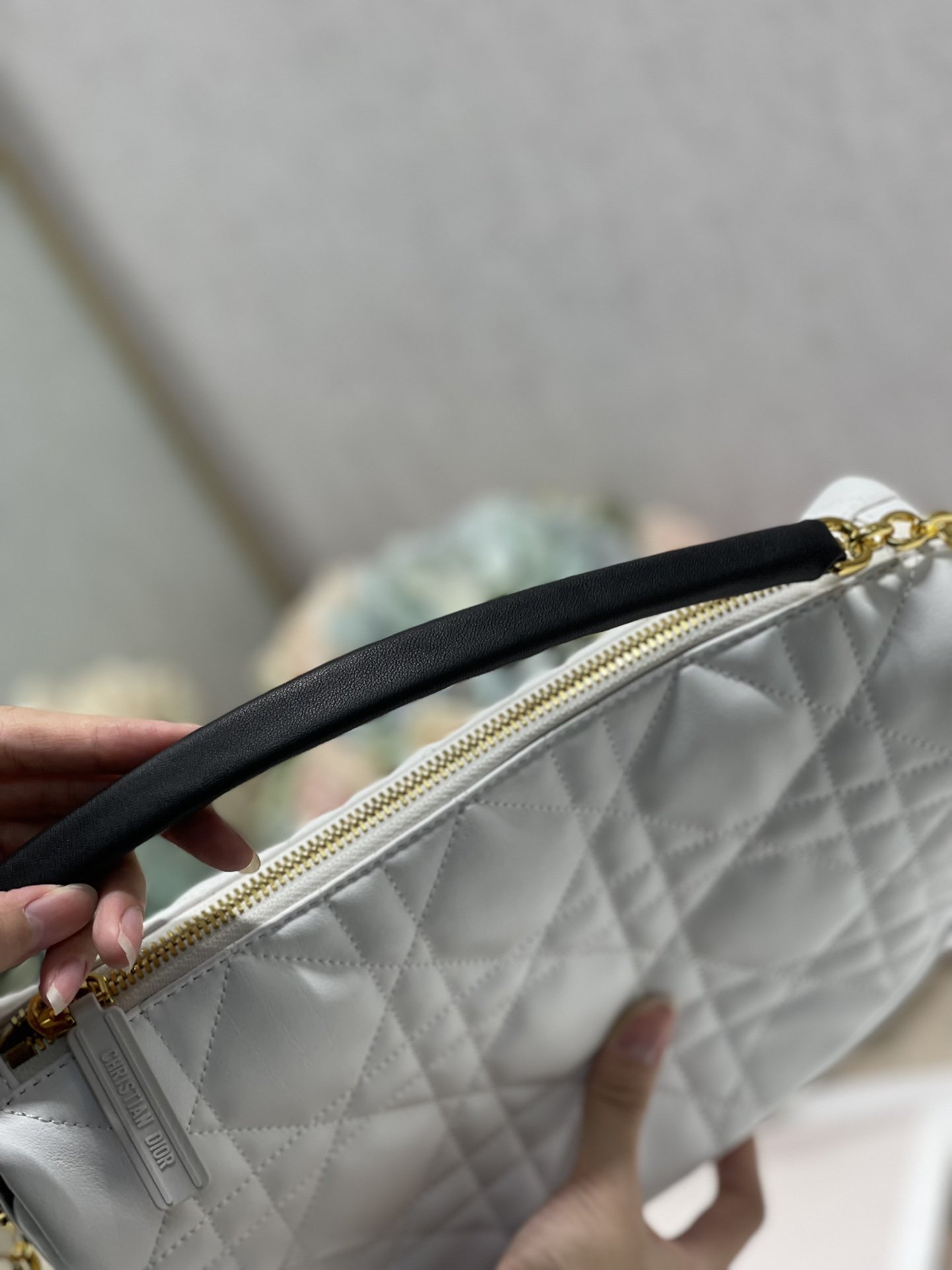 Christian Dior Medium Dior Vibe Hobo Bag White Cannage. White. For Women Women-s Handbags. Crossbody Bags. 30cm CD M7201ONOA_M879 - Soul Replicas