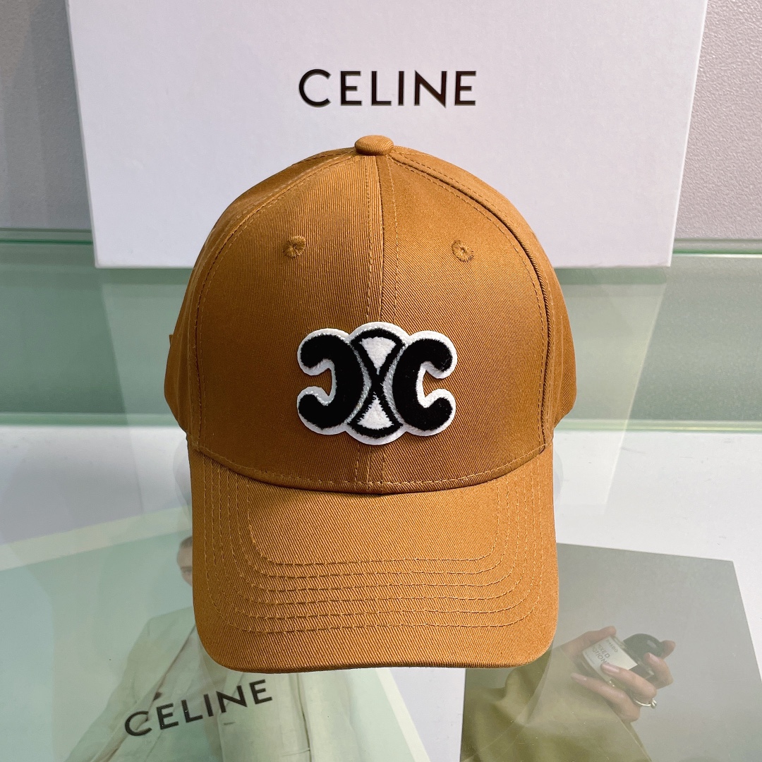 Celine Baseball Cap In Cotton Brown - Soul Replicas