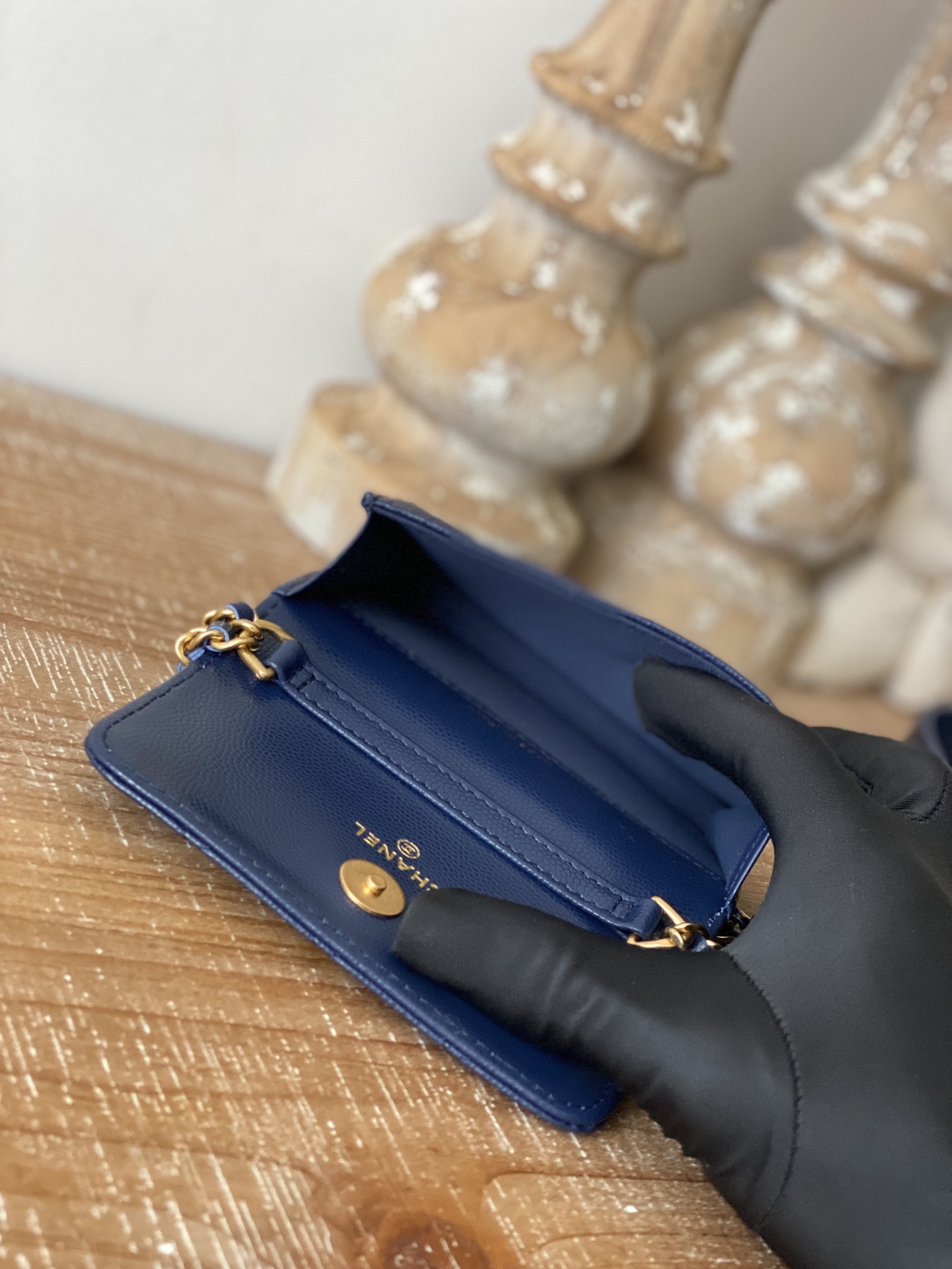 Chanel Clutch With Chain Blue For Women. Women-s Bags 4.8in/12.3cm - Soul Replicas