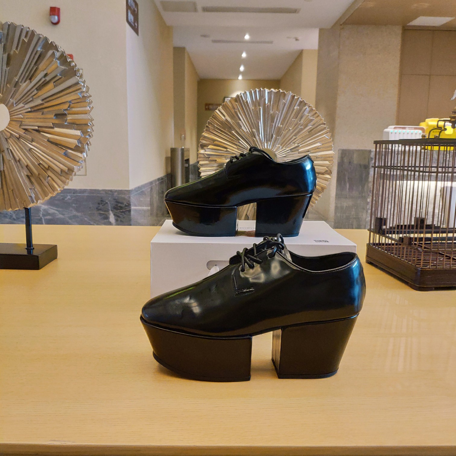 Prada Platform Lace-Ups Shoes Black For Women 2.75in/70mm Prada - Soul Replicas