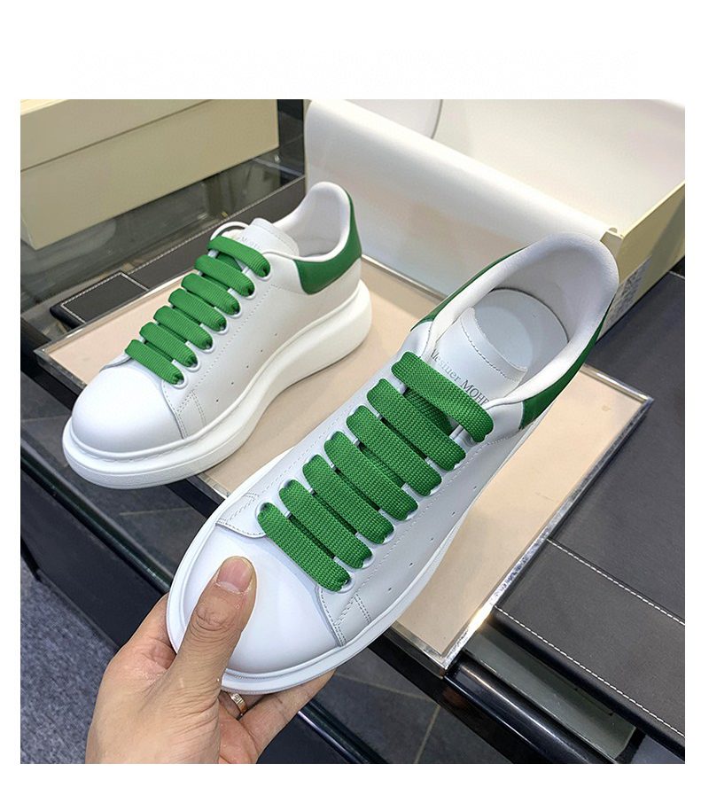 Alexander McQueen Oversized Sneaker White/Green For Women - Soul Replicas