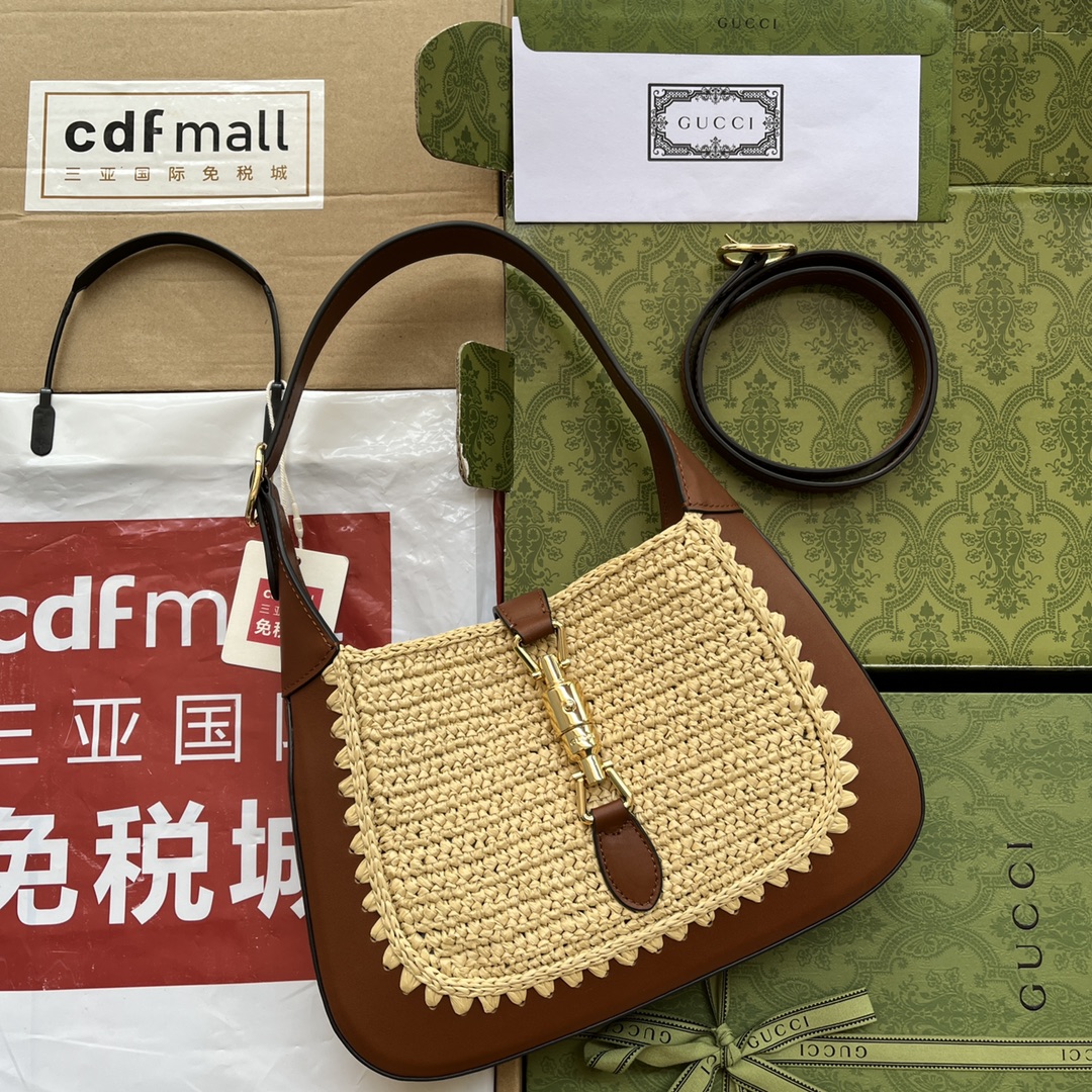 Gucci Jackie 1961 Small Bag Beige And Brown For Women. Women-s Bags 10.8in/27.5cm Gucci‎ ‎‎ - Soul Replicas