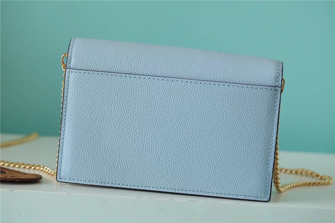 Louis Vuitton Mylockme Chain Pochette Bleu Nuage Blue For Women. Women-s Handbags. Shoulder and Crossbody Bags 7.5in/19cm LV M81436 - Soul Replicas