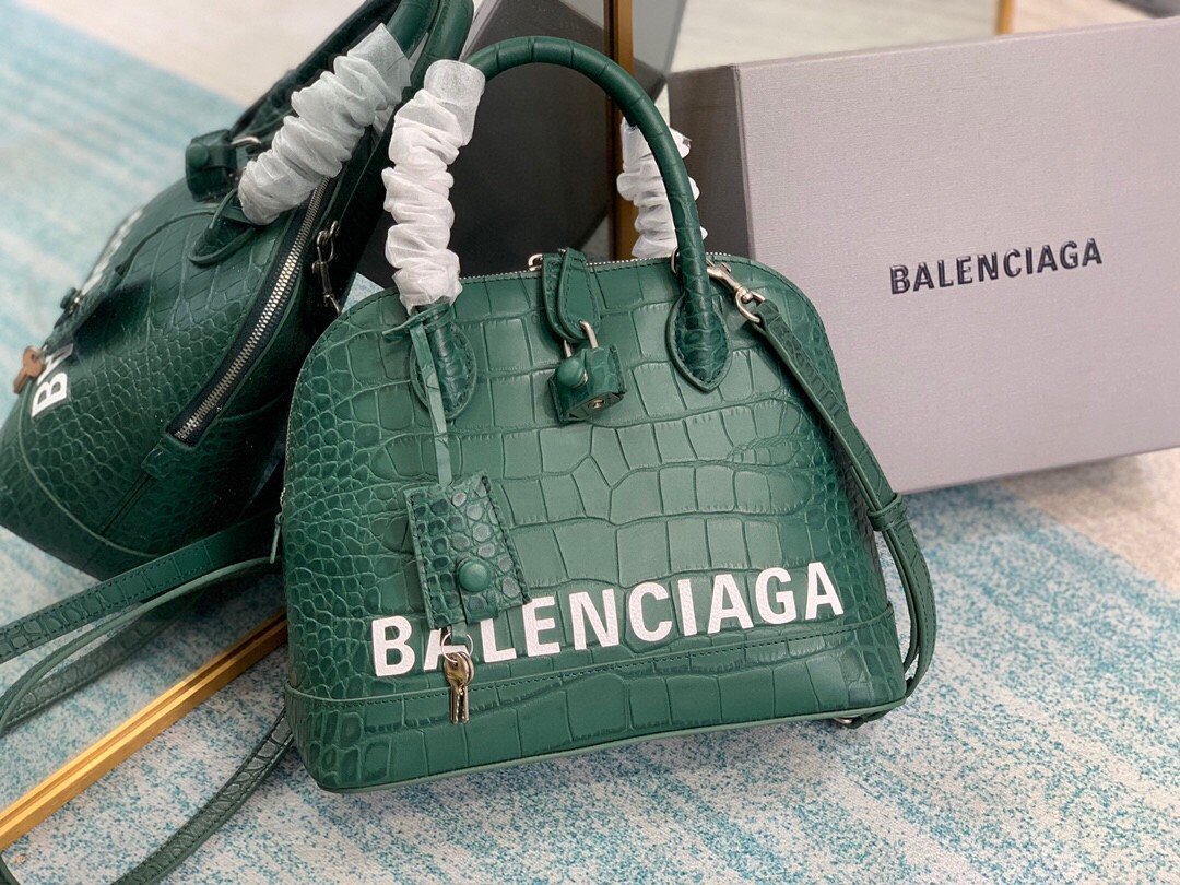 Balenciaga Ville XXS Handbag In Dark Green. For Women. Women-s Bags 8.6in/22cm - Soul Replicas