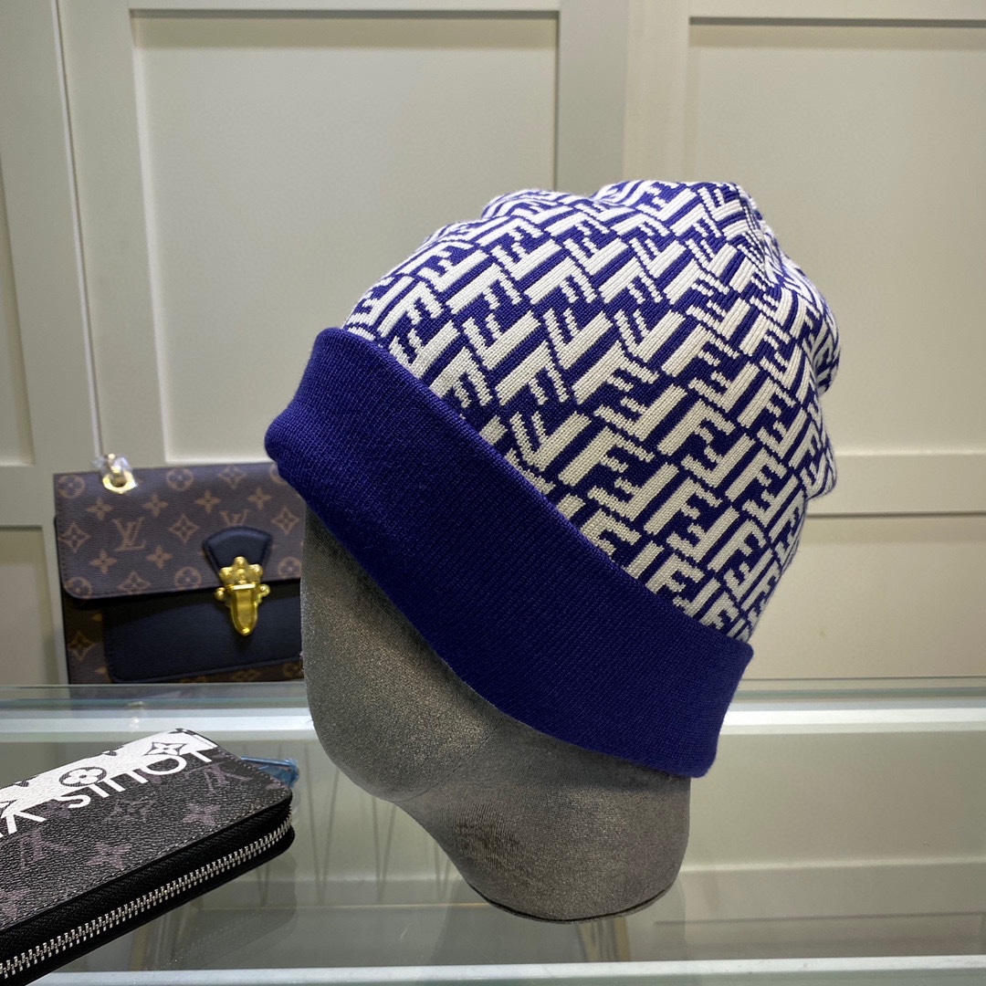 Fendi Beanie In Blue - Soul Replicas
