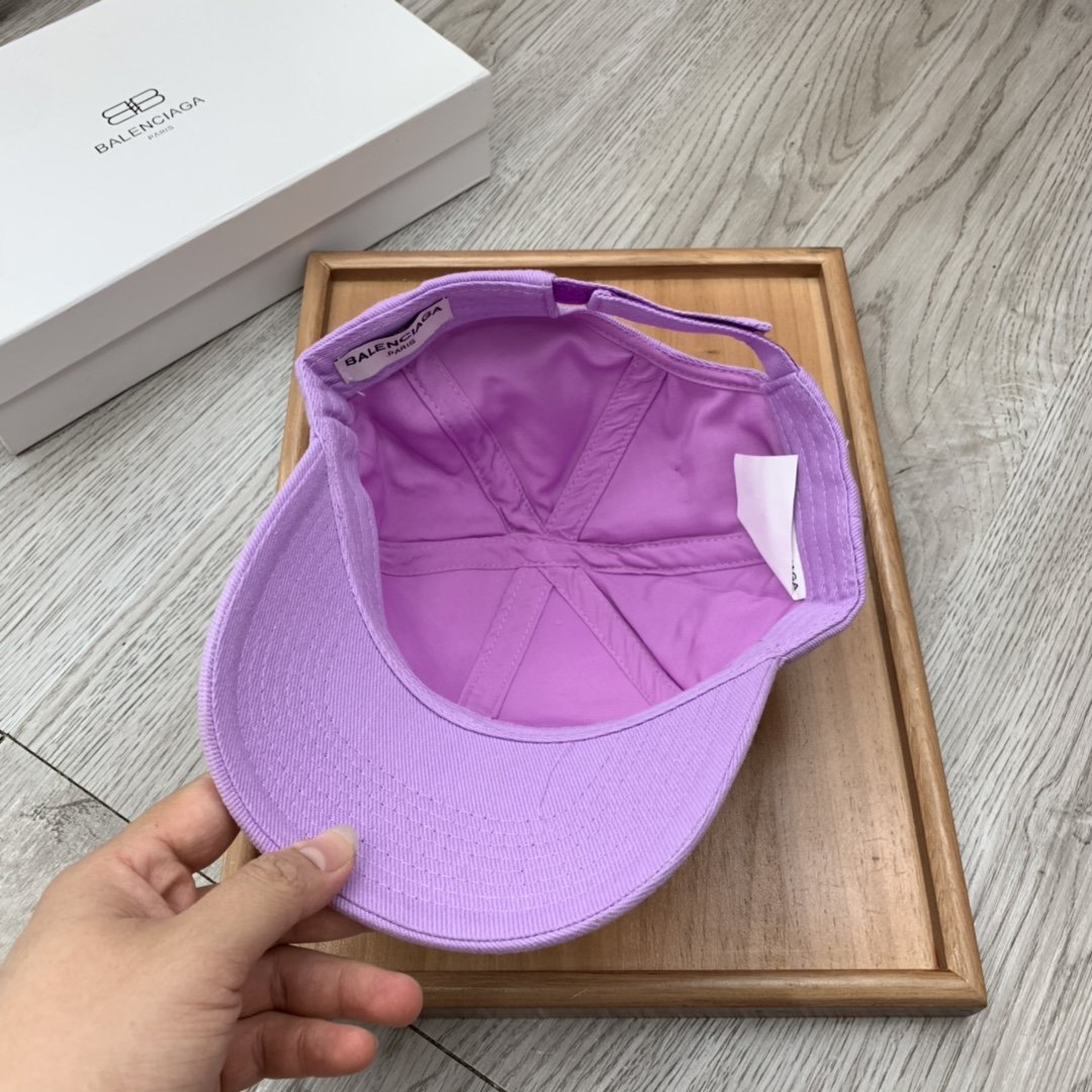 Balenciaga Logo Front Cap In Purple - Soul Replicas
