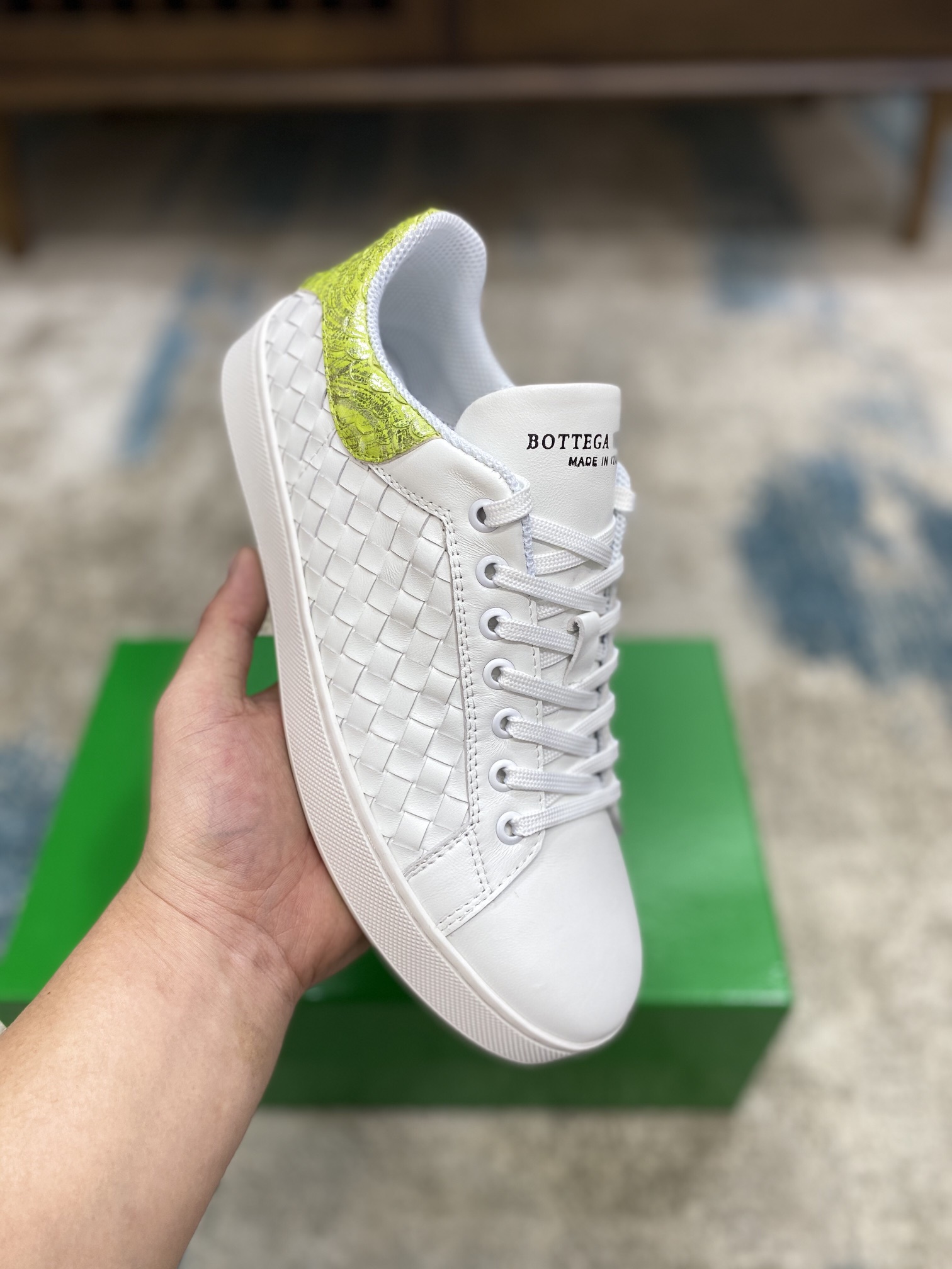 Bottega Veneta Men's With Fin Sneakers White Yellow For Men - Soul Replicas