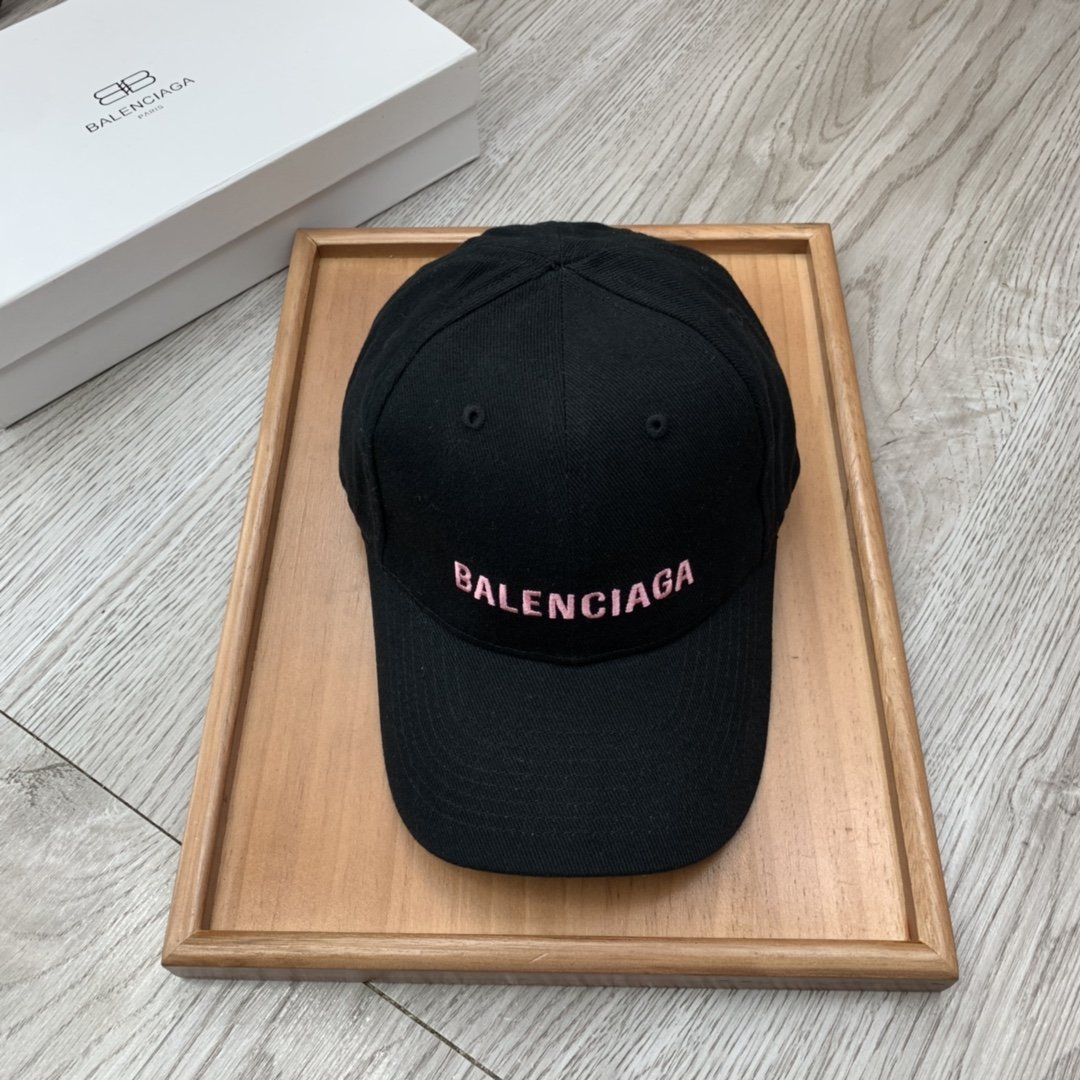 Balenciaga Logo Front Cap In Black - Soul Replicas