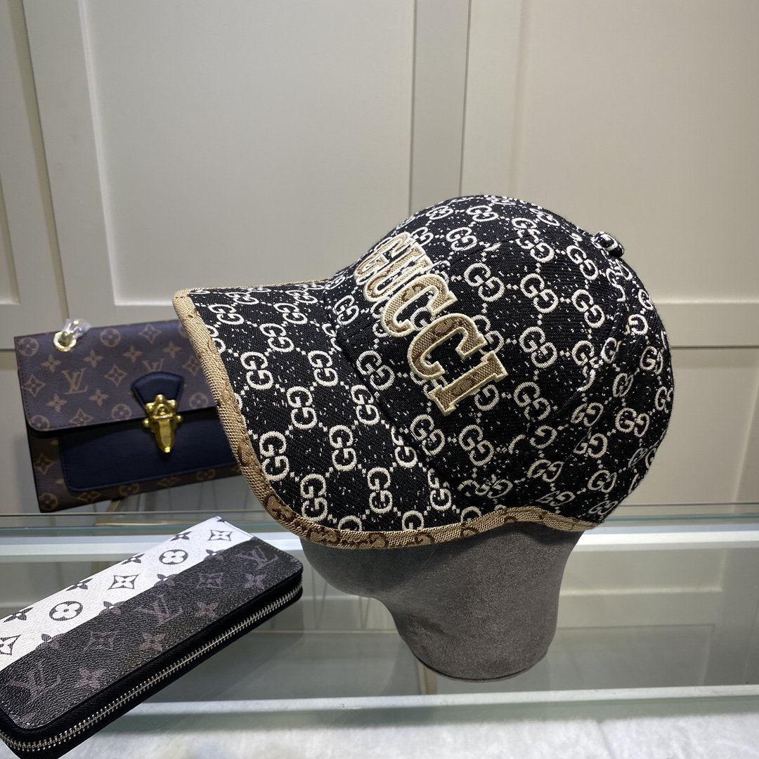 Gucci Canvas Baseball Cap Black - Soul Replicas