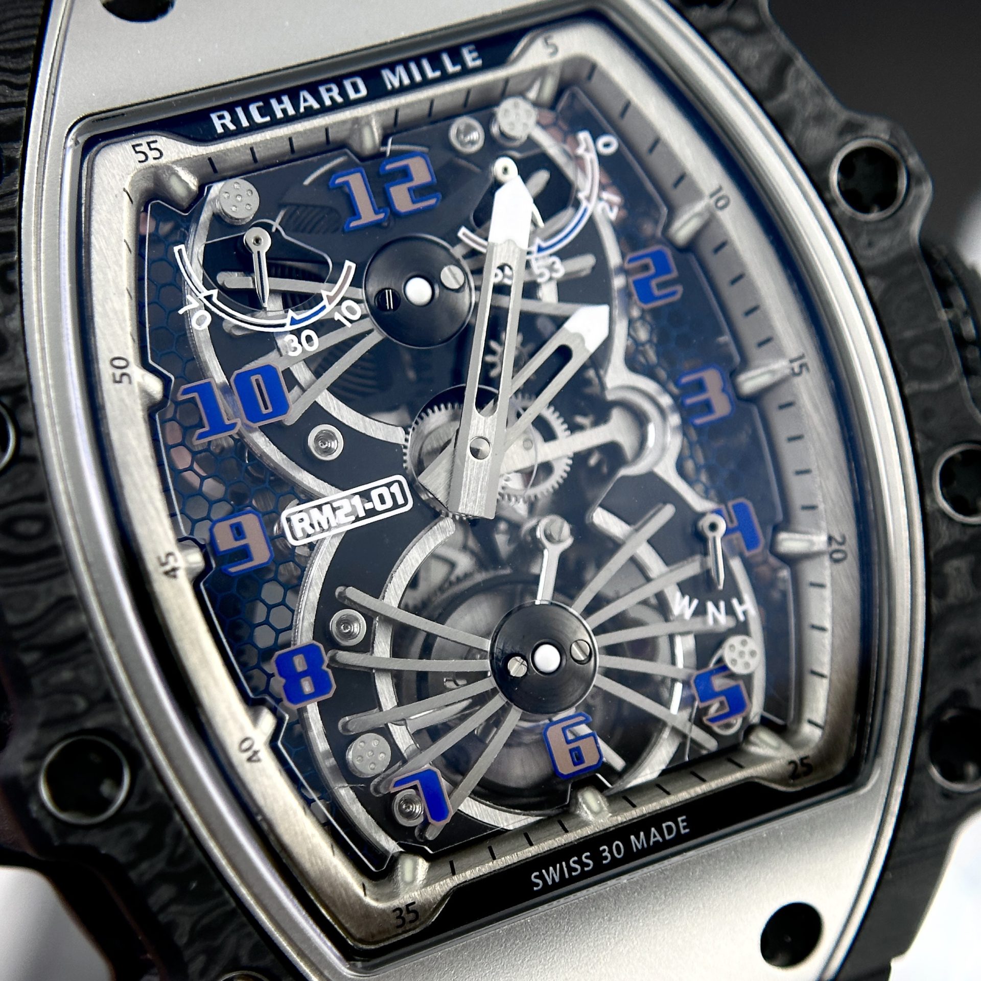 Richard Mille Replica Watch RM21-02 Tourbillon Aerodyne Rubber Strap 43mm - Soul Replicas