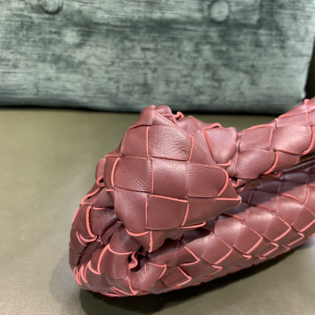 Bottega Veneta Mini Jodie Bag For Women 11in/28cm In Dark Red - Soul Replicas