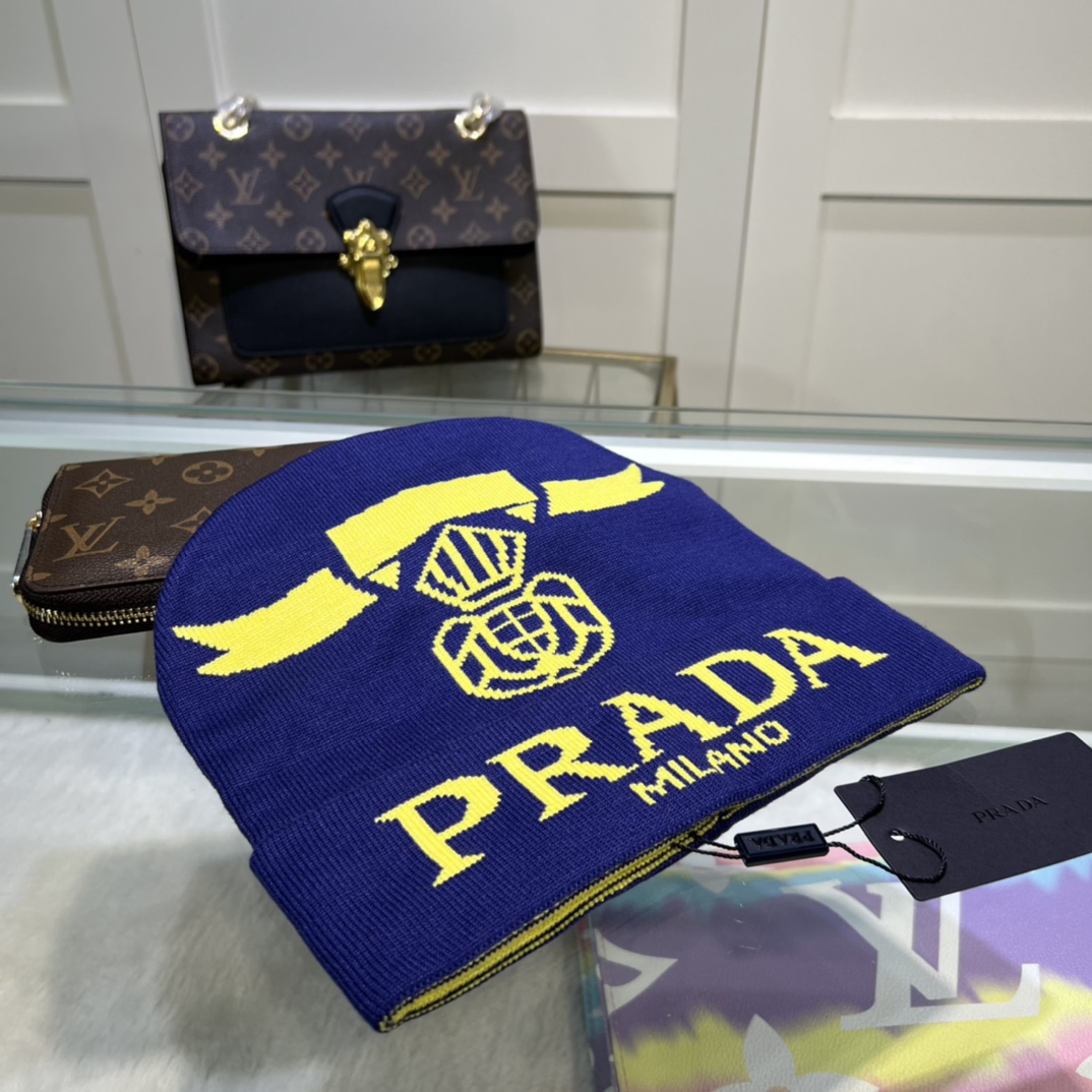 Prada Beanie In Blue - Soul Replicas