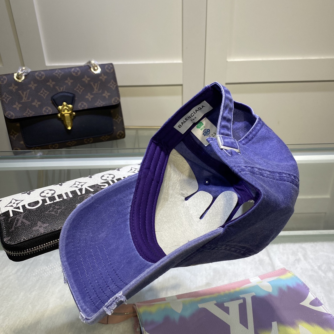 Balenciaga Logo Cap In Blue - Soul Replicas