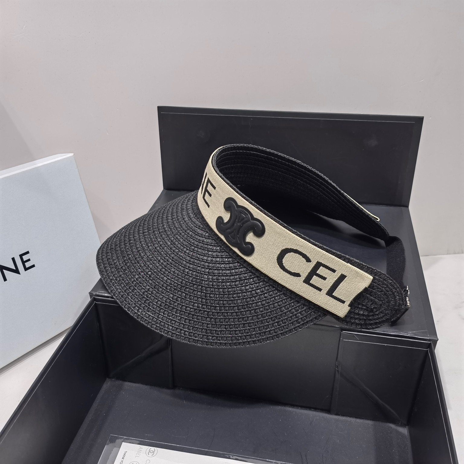 Celine Sedge Summer Hat Black Celine Hat - Soul Replicas