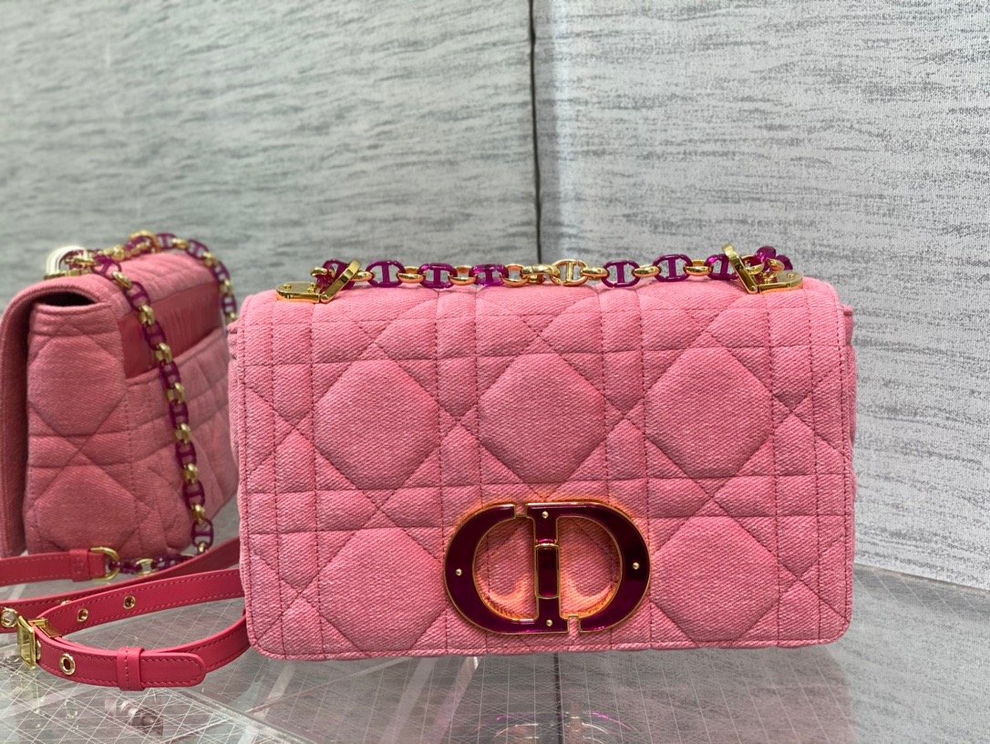 Christian Dior Medium Dior Caro Bag Pink. For Women. Women's Handbags 25.5cm/10in CD M9242WTJF_M929 - Soul Replicas