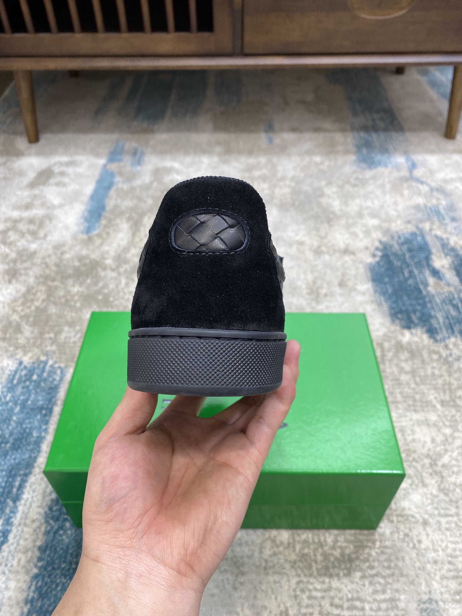 Bottega Veneta Men's Three Closure Straps With Wave Line Sneakers Black For Men - Soul Replicas