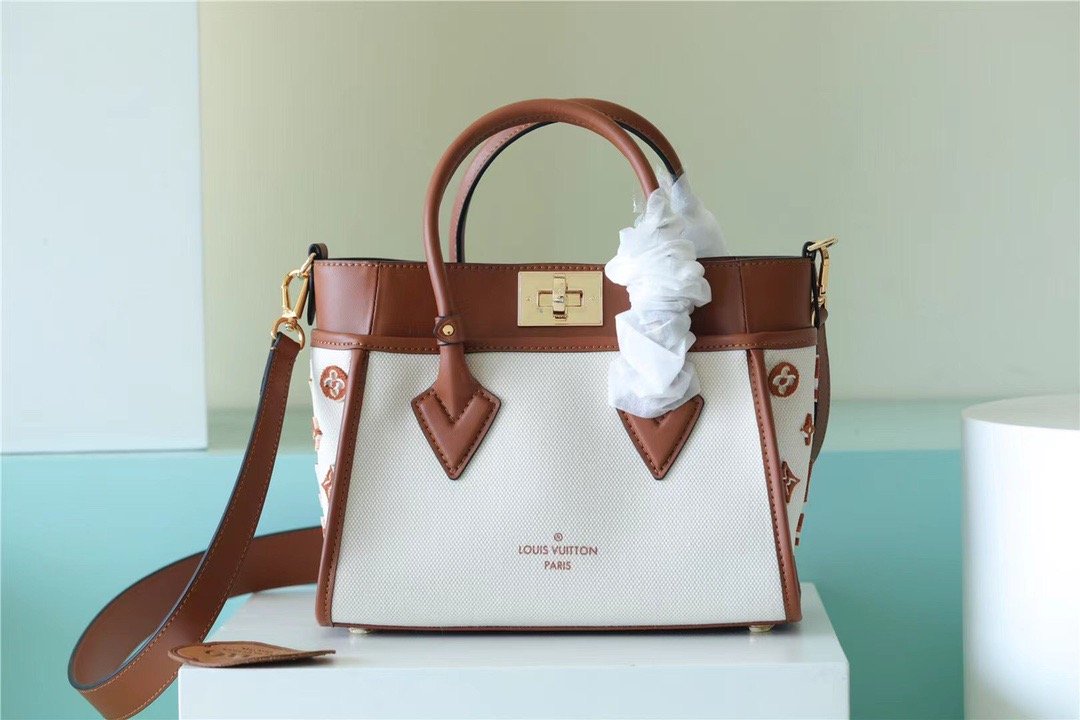 Louis Vuitton On My Side PM Bag Monogram Flower For Women 25cm/9.8 Inches Caramel Brown LV M59905 - Soul Replicas