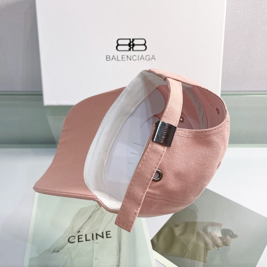 Balenciaga Logo Front Cap In Pink - Soul Replicas