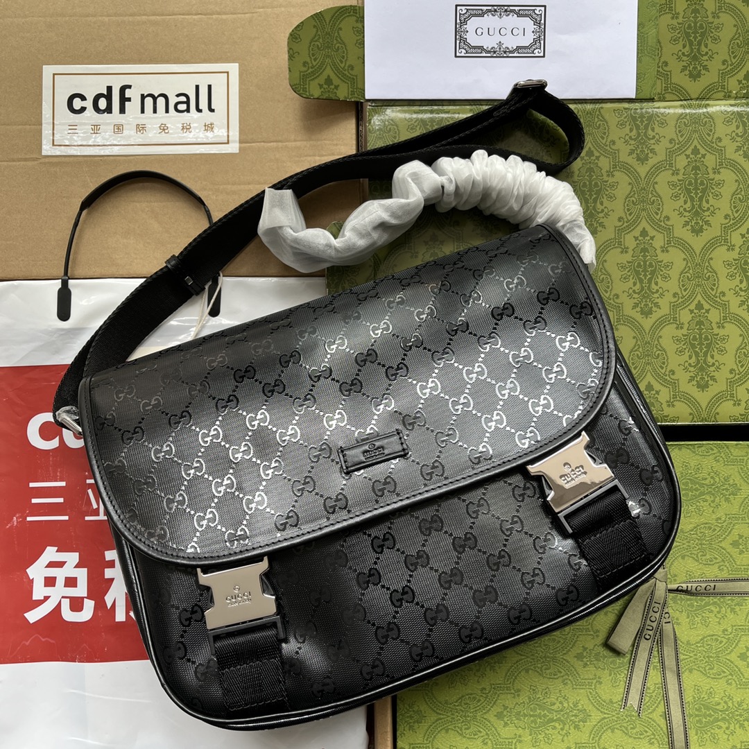 Gucci Imprime Medium Messenger Bag Black For Women. Women-s Bags 12in/30.5cm Gucci - Soul Replicas