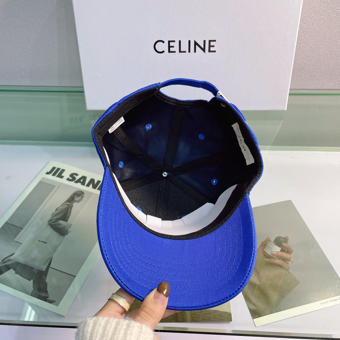 Celine Baseball Cap In Cotton Blue - Soul Replicas