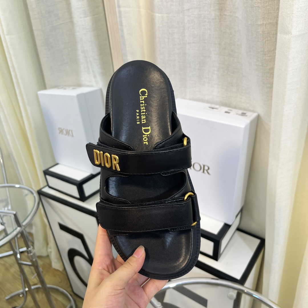 Christian Dior Women's DYORAct Slide Black For Women CD KCQ718LAB_S900 - Soul Replicas