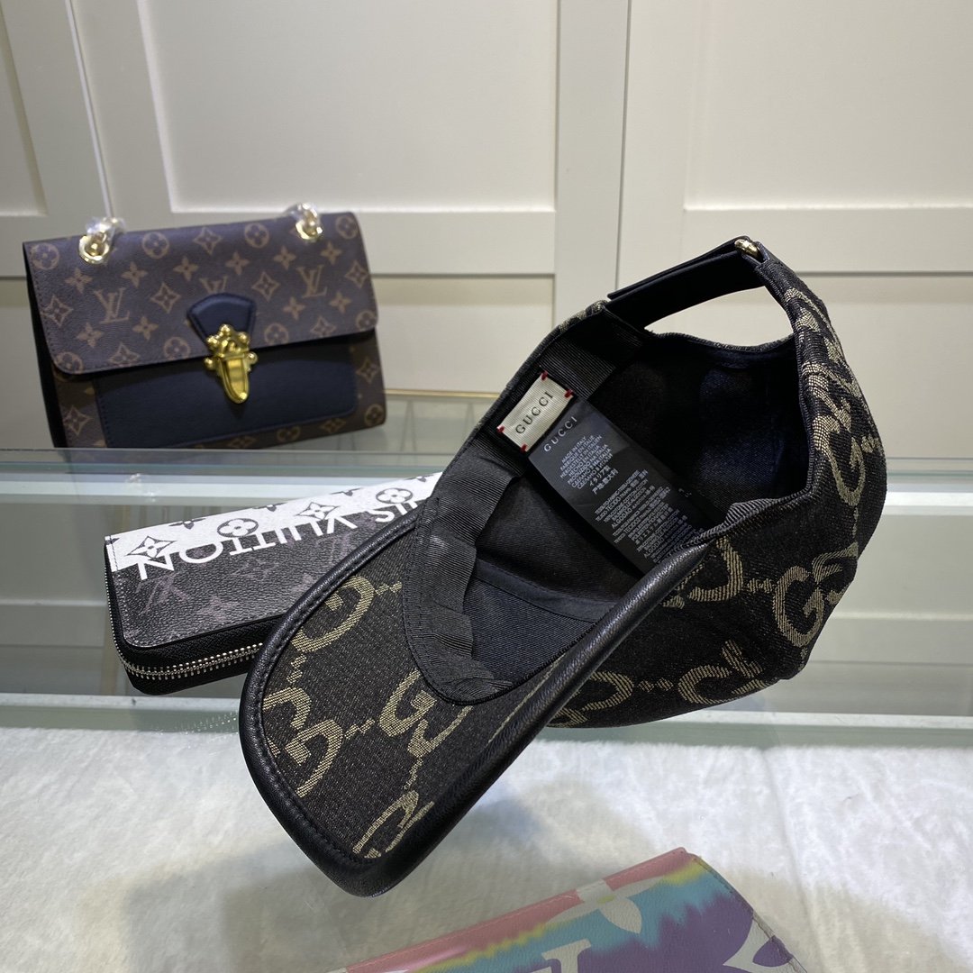 Gucci Canvas Baseball Cap Black - Soul Replicas