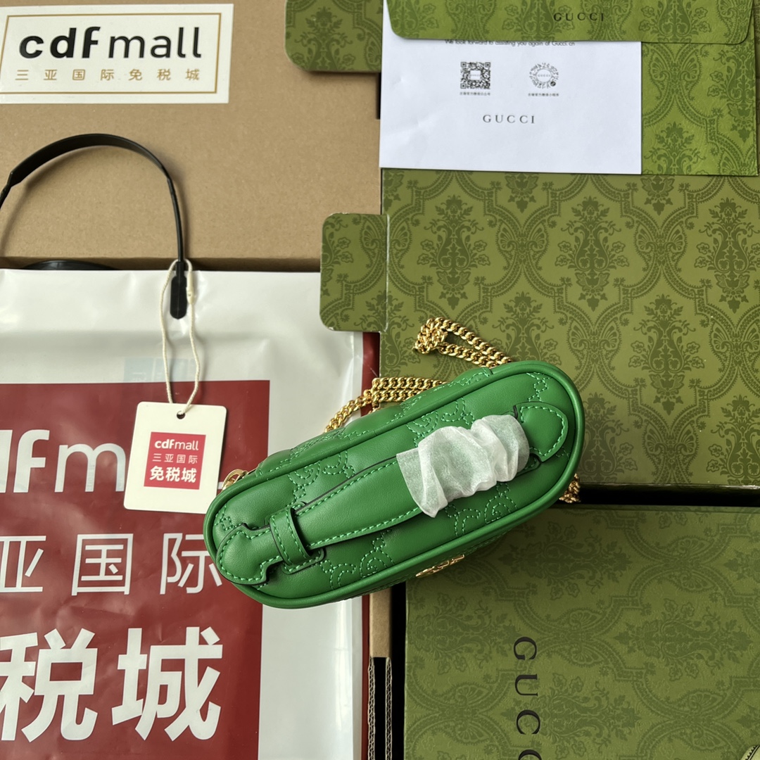 Gucci Quilted Gucci Mini Handbag Green For Women. Women-s Bags 6.3in/16cm Gucci 723770 UM8IG 3219 - Soul Replicas