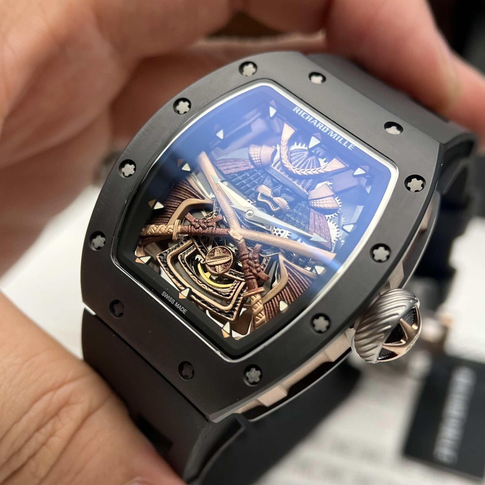 Richard Mille Replica Watch RM47 Samurai Ceramic Rubber Strap 42.7mm - Soul Replicas