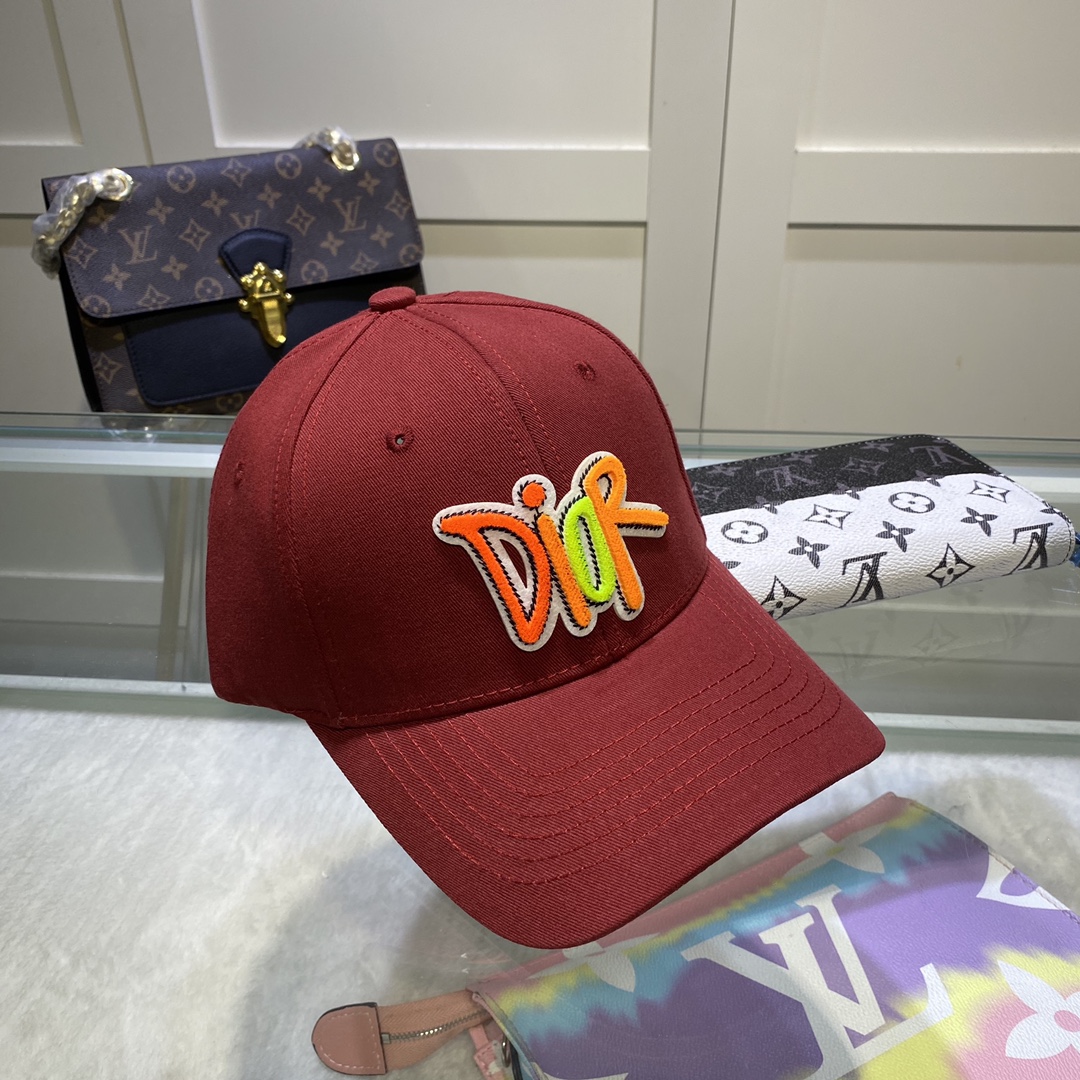 Christian Dior Jack Dior Baseball Cap In Red - Soul Replicas