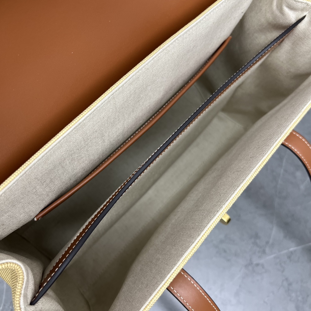 Celine Medium Soft 16 Bag In Textile Natural / Tan For Women 13in/32cm 195542DSH.02NT - Soul Replicas