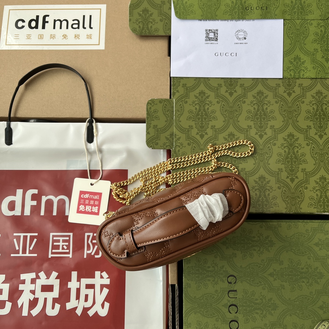 Gucci Quilted Gucci Mini Handbag Brown For Women. Women-s Bags 6.3in/16cm Gucci 723770 UM8IG 2546 - Soul Replicas