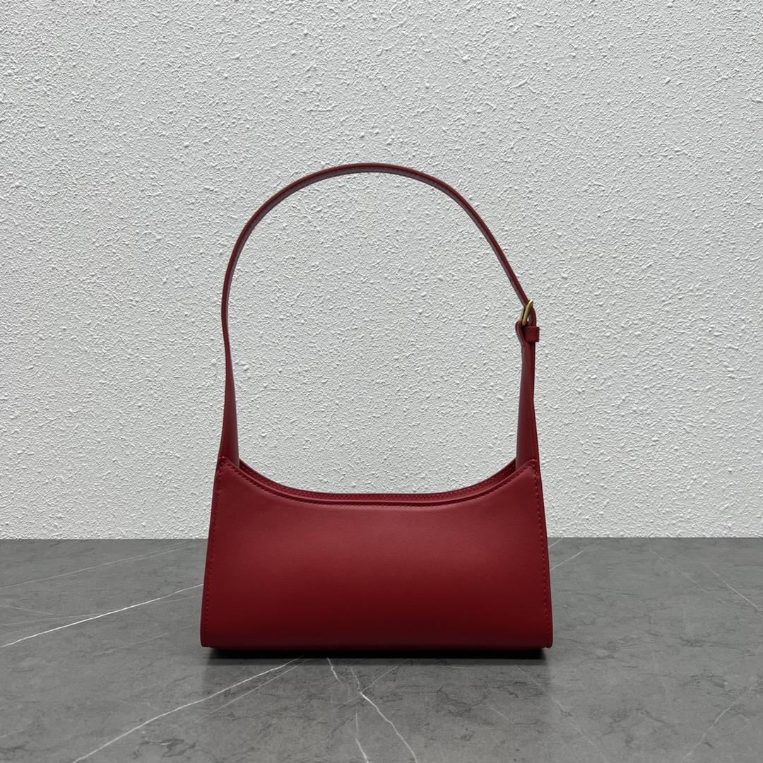 Celine Cuir Triomphe Shoulder Bag Red For Women 9.4in/24cm - Soul Replicas
