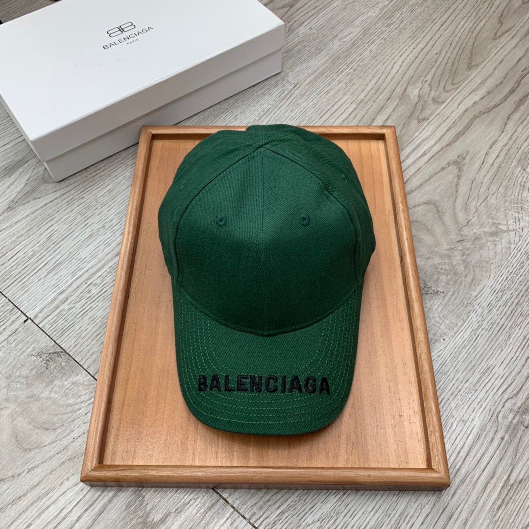 Balenciaga Logo Visor Cap In Green - Soul Replicas
