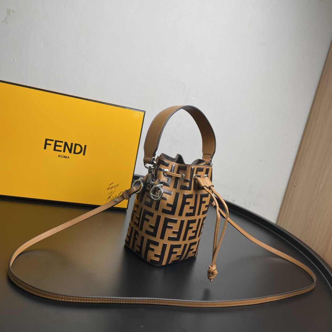 Fendi Mon Tresor Light Brown Mini Bag For Woman 18cm/7in - Soul Replicas