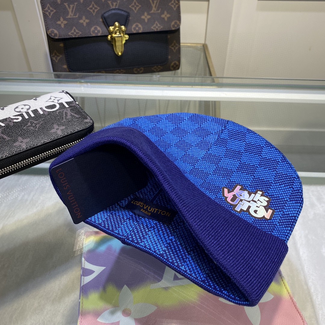 Louis Vuitton Beanie In Blue LV Headwear - Soul Replicas