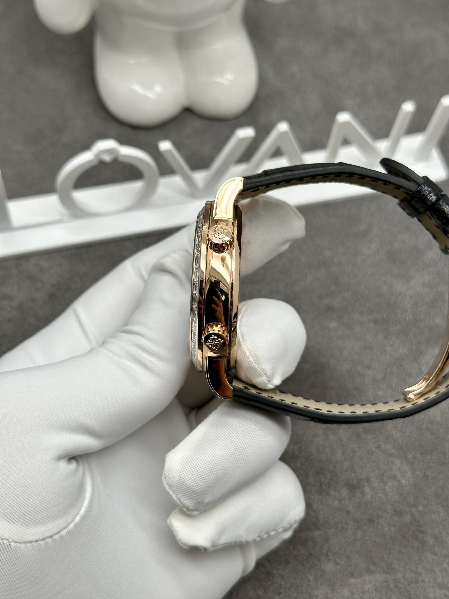 Patek Philippe Best Replica Watch Grand Complications 6104R Custom Solid Gold Watch and Diamonds 44mm - Soul Replicas