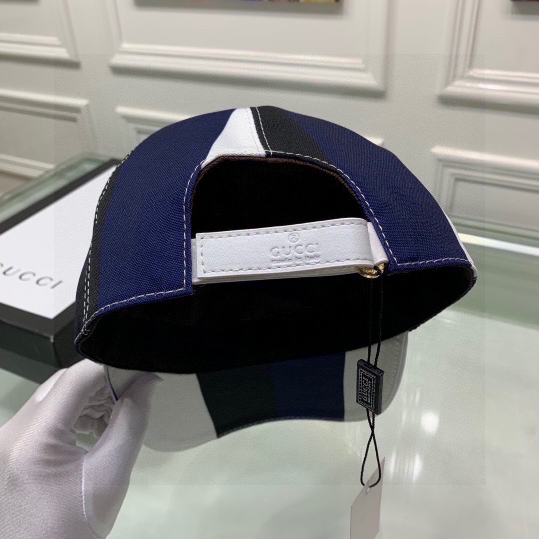 Gucci Canvas Baseball Hat White/Blue Gucci Hat - Soul Replicas
