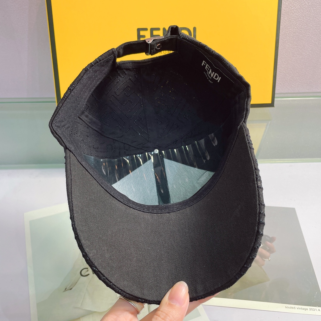 Fendi Baseball Cap Black Fendi Cap - Soul Replicas