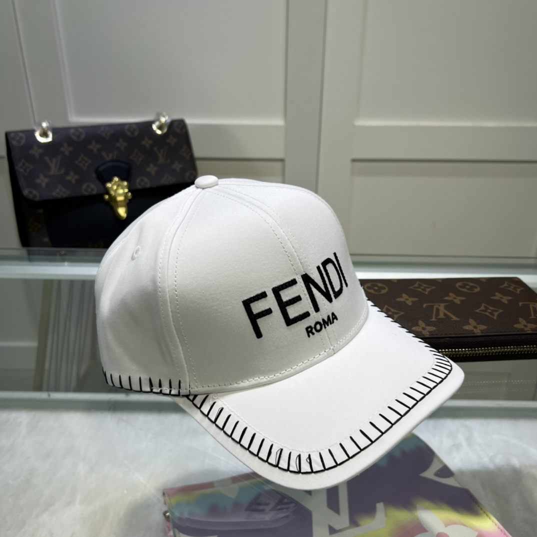 Fendi Baseball Cap White Fendi Cap - Soul Replicas