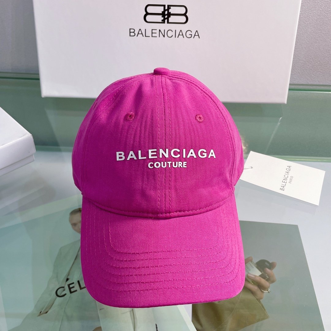 Balenciaga Logo Front Cap In Pink - Soul Replicas
