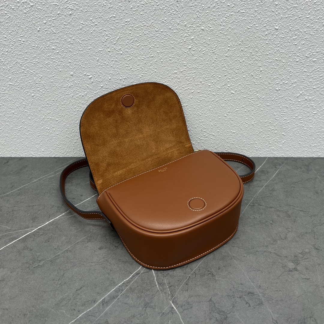 Celine Folco Cuir Triomphe With Studs Brown For Women 7in/19cm 198263DU9.04LU - Soul Replicas