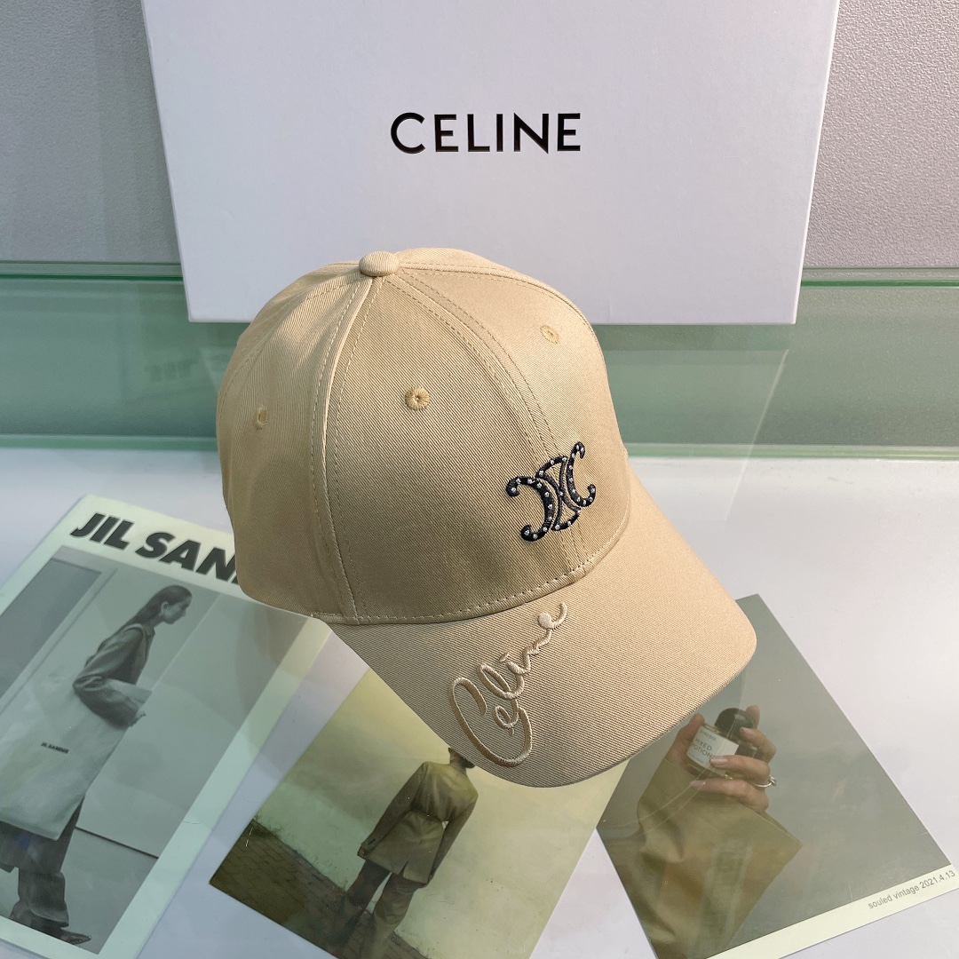 Celine Baseball Cap In Cotton Beige - Soul Replicas