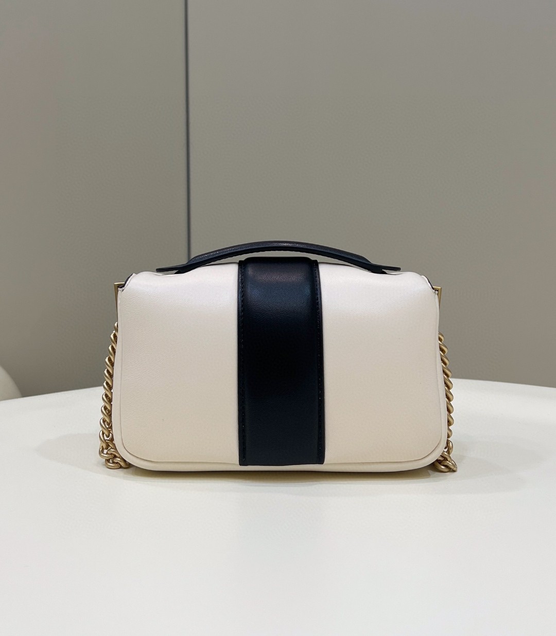 Fendi Baguette Chain Black and White Bag For Woman 19cm/7.5in - Soul Replicas