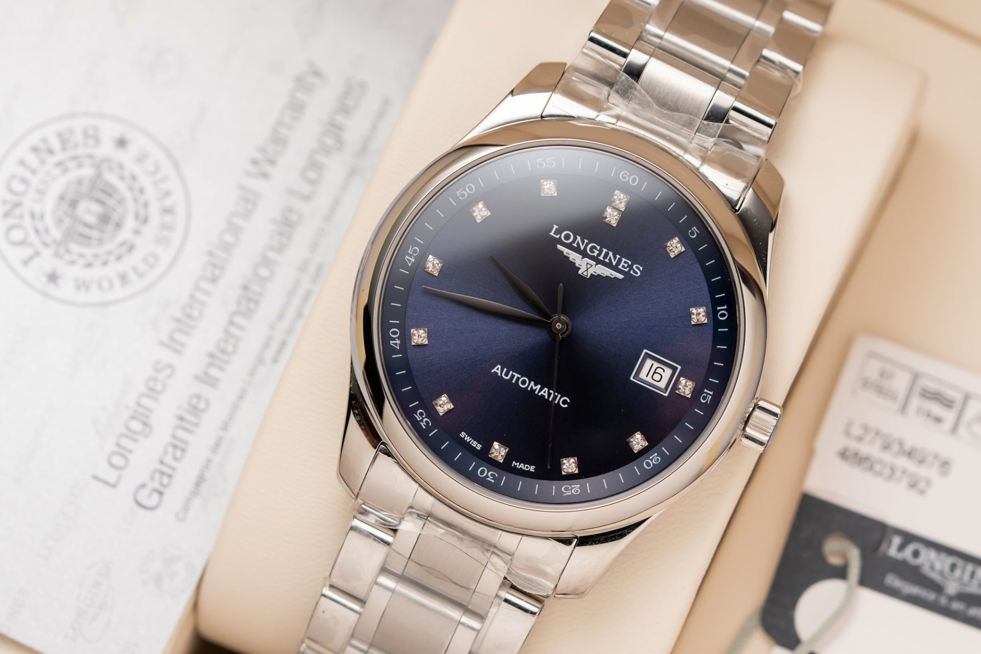 Longines Replica Watches Lyre L4.961.4.92.6 Blue Dial Metal Wire 40mm - Soul Replicas