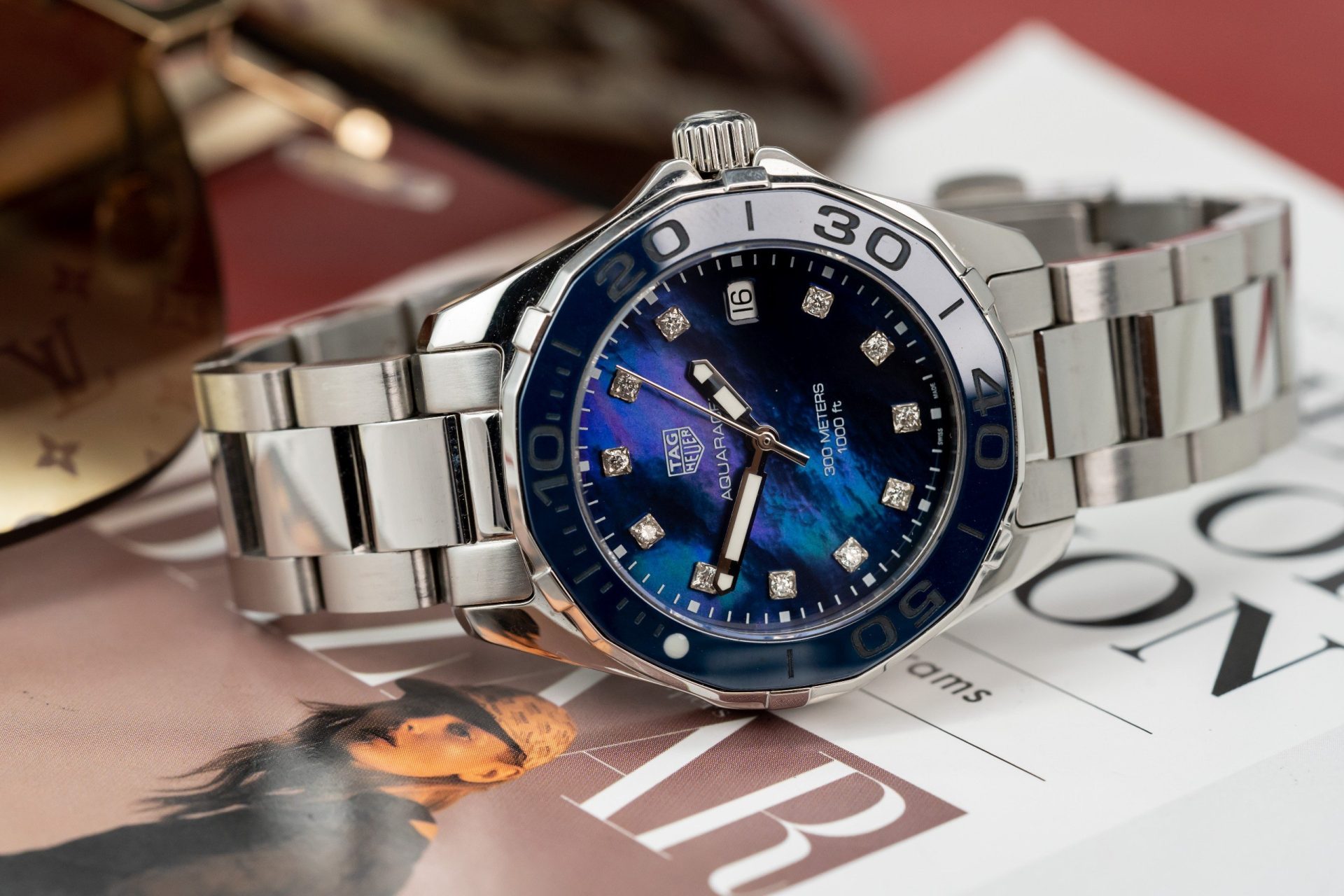 Tag Heuer Replica Watches WAY131L.BA0748 Mother Of Pearl Dial Blue 43mm - Soul Replicas