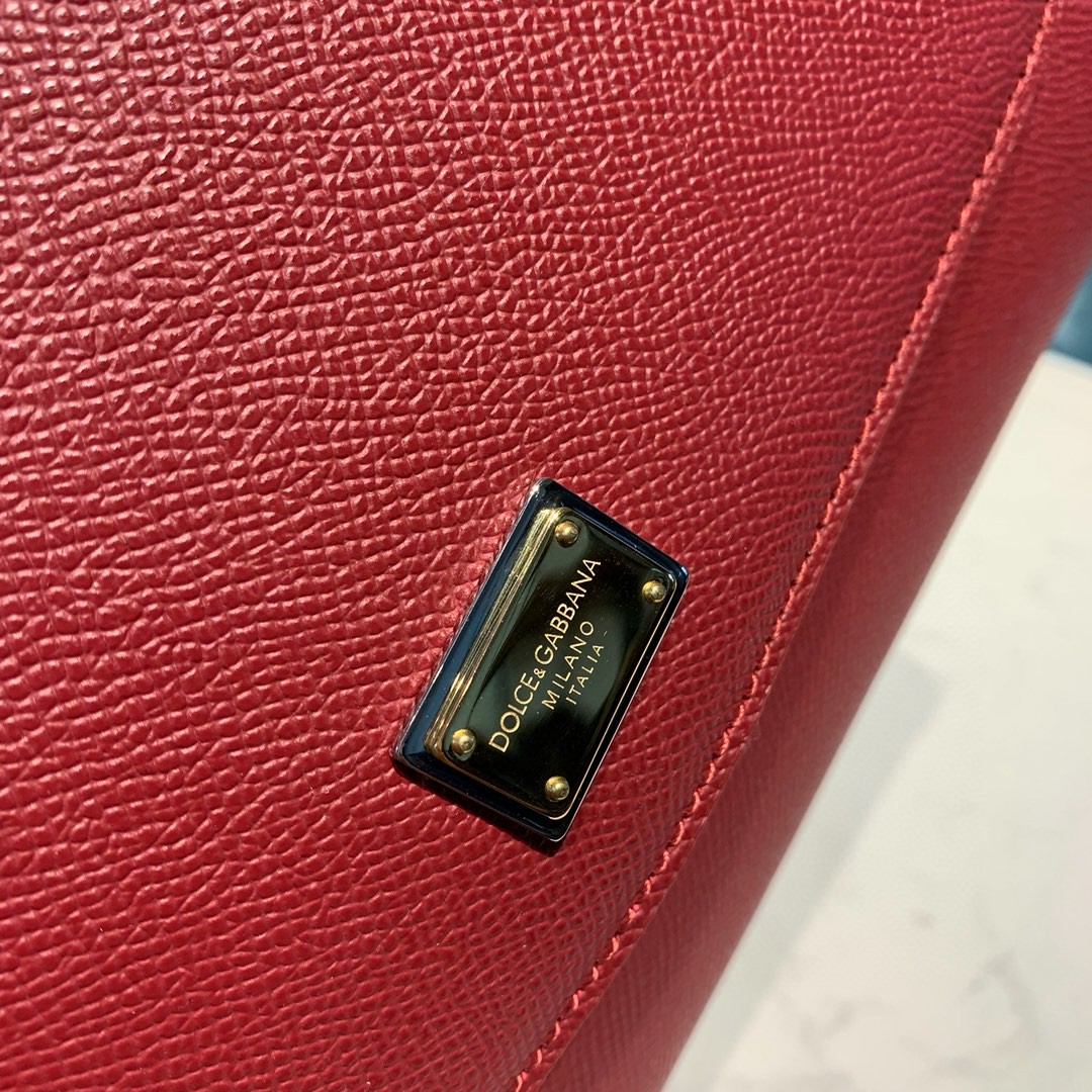 Dolce & Gabbana Small Sicily Bag In Dauphine Red For Women 7.5in/19cm DG - Soul Replicas