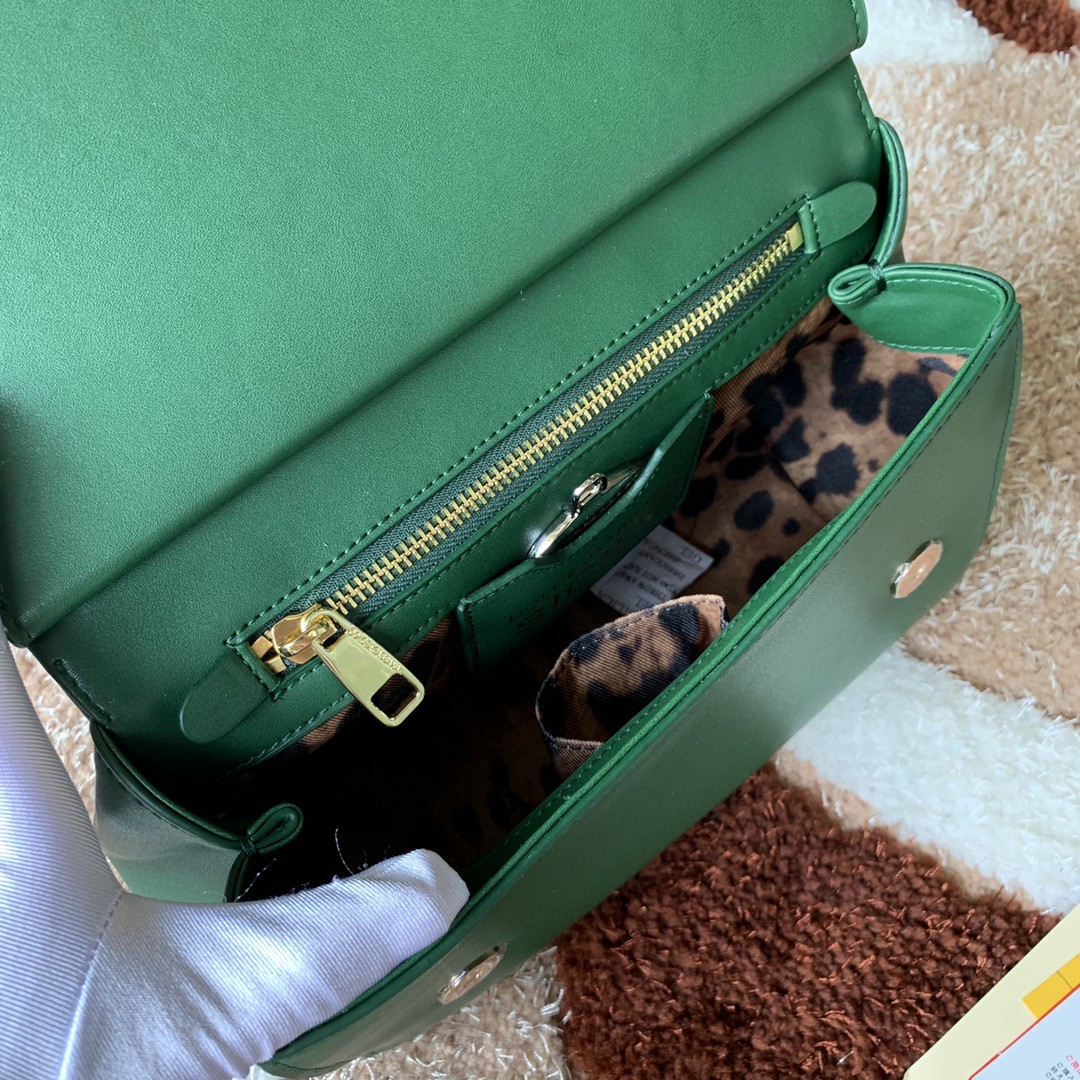 Dolce & Gabbana Medium DG Handbag In Dauphine Green For Women 10.2in/26cm DG - Soul Replicas