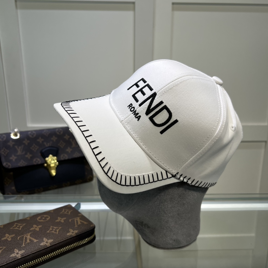 Fendi Baseball Cap White Fendi Cap - Soul Replicas