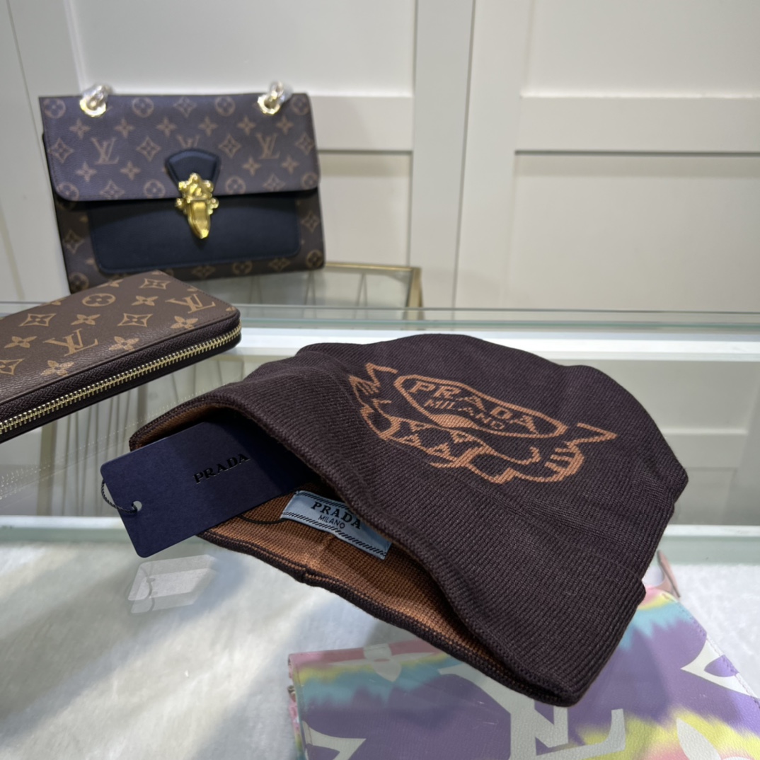 Prada Beanie In Brown - Soul Replicas